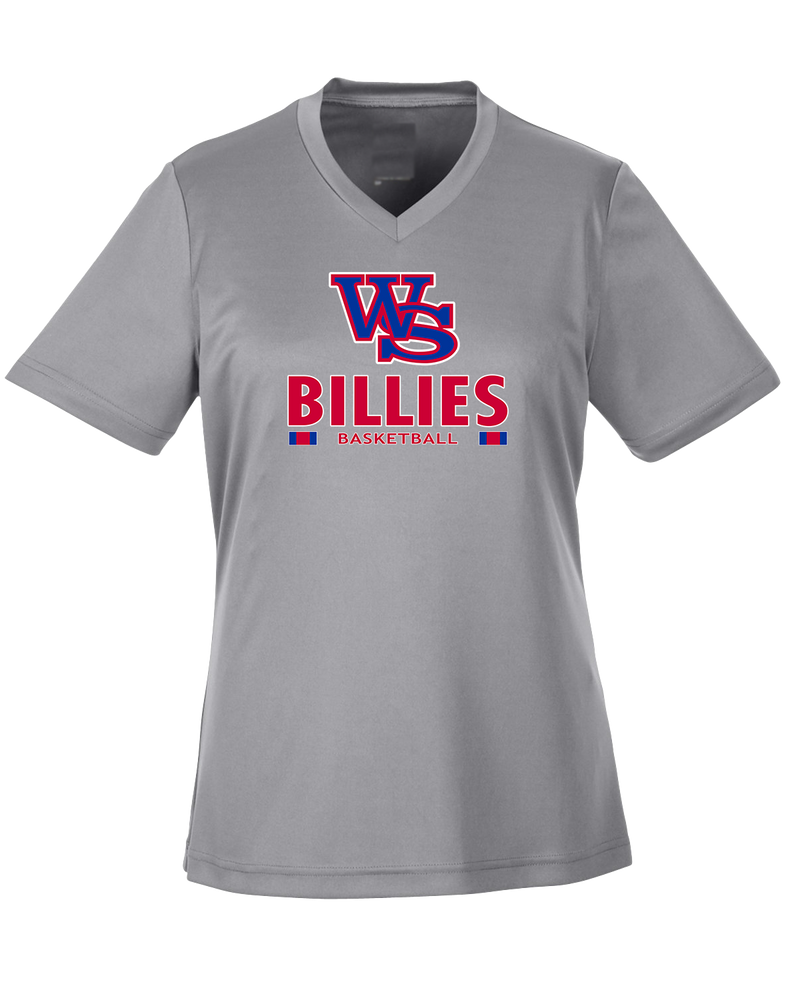 Williamsville South HS Boys Basketball Stacked - Womens Performance Shirt