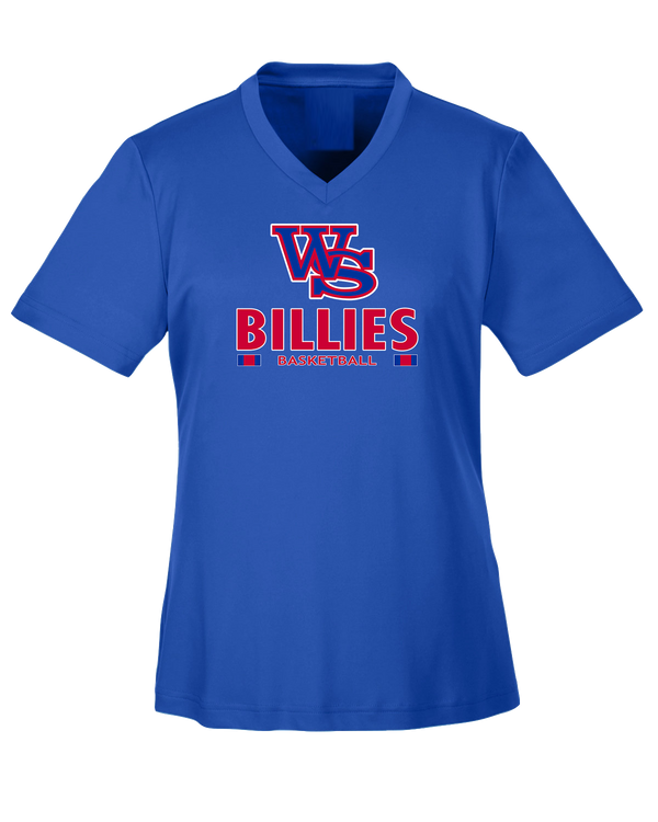 Williamsville South HS Boys Basketball Stacked - Womens Performance Shirt