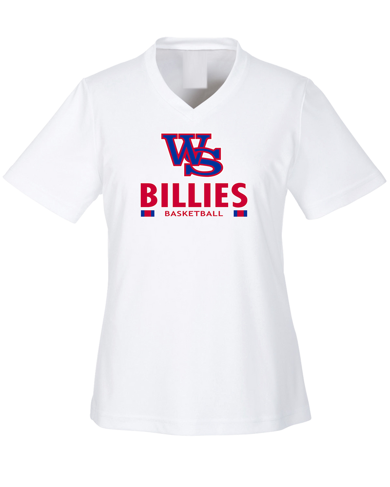 Williamsville South HS Boys Basketball Stacked - Womens Performance Shirt