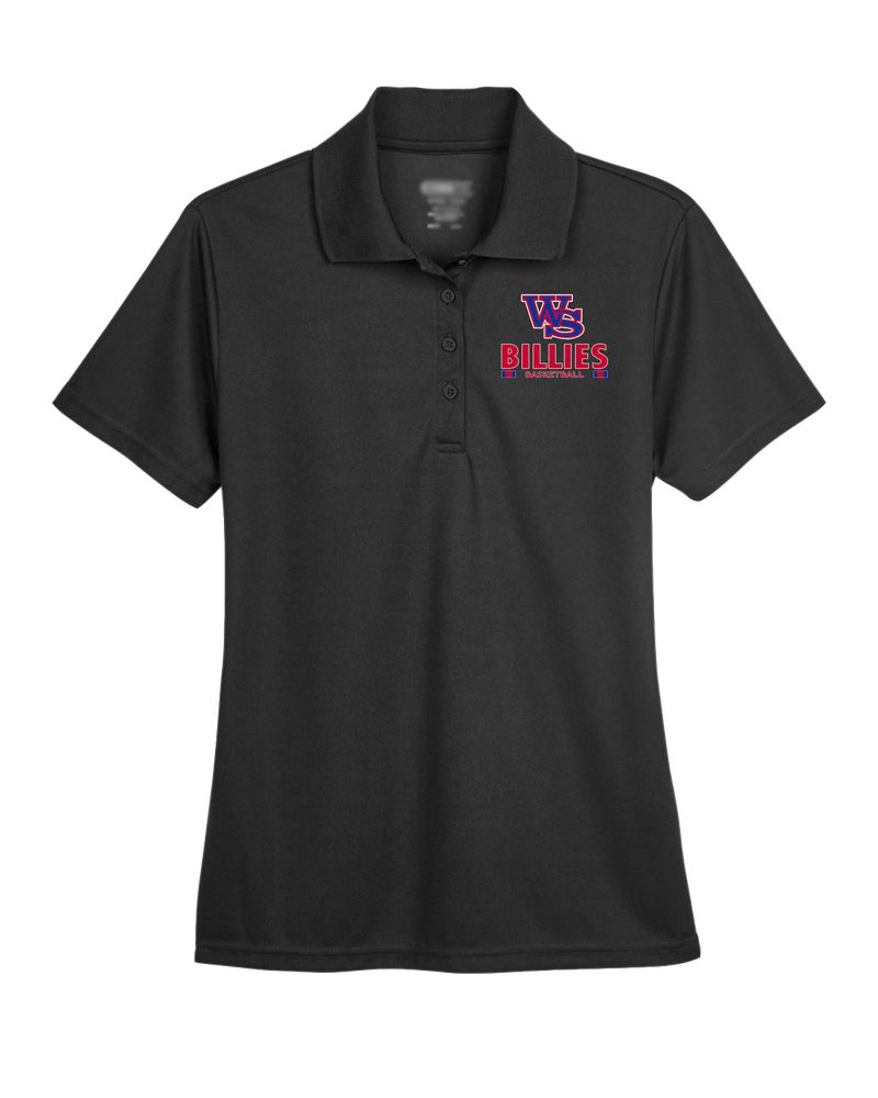 Williamsville South HS Boys Basketball Stacked - Womens Polo