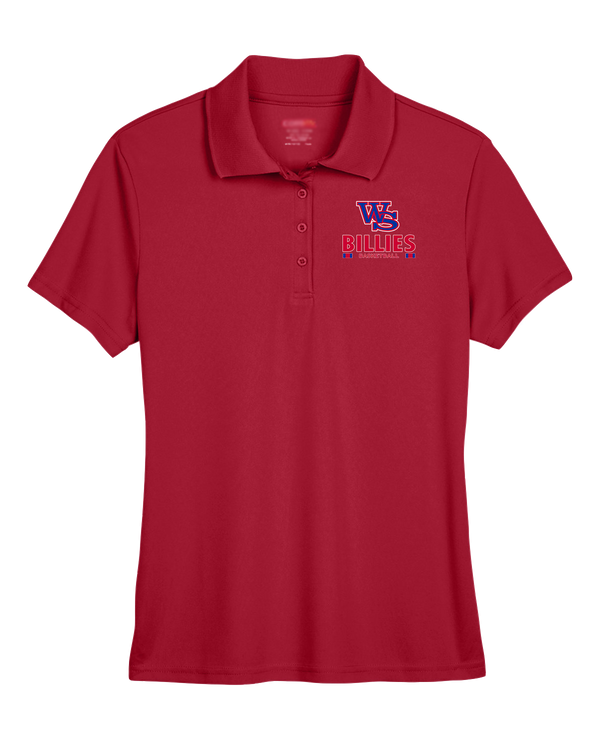 Williamsville South HS Boys Basketball Stacked - Womens Polo