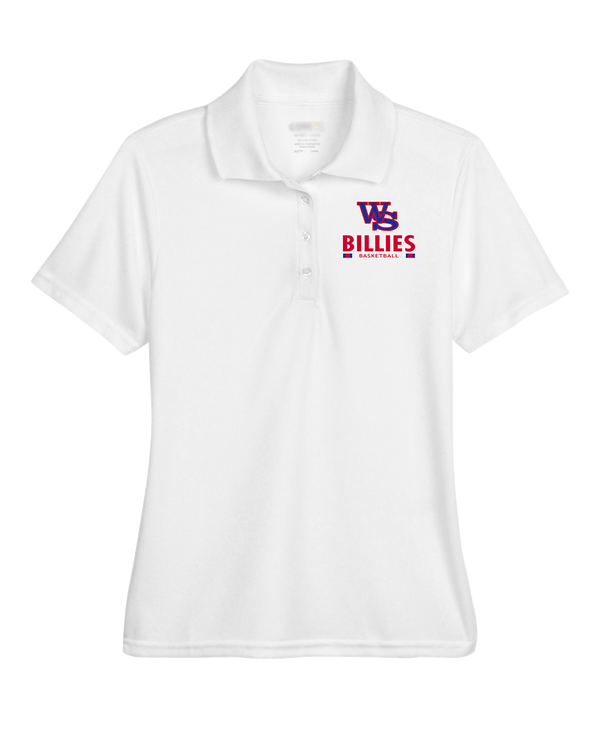 Williamsville South HS Boys Basketball Stacked - Womens Polo