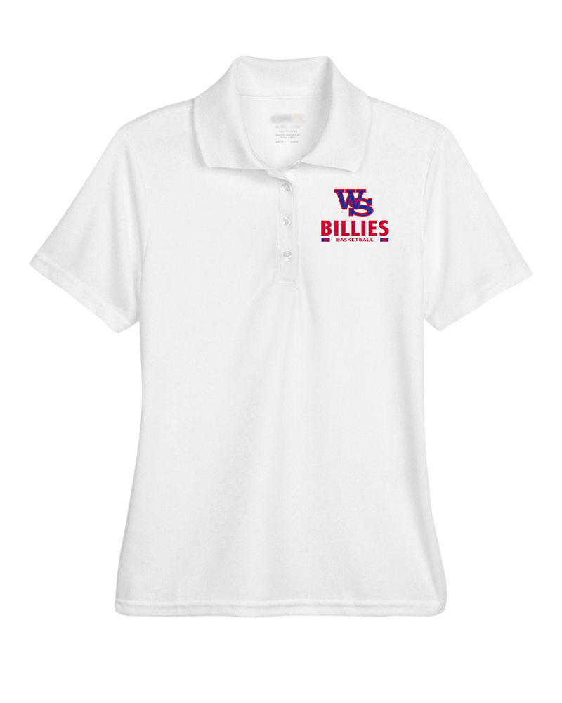 Williamsville South HS Boys Basketball Stacked - Womens Polo