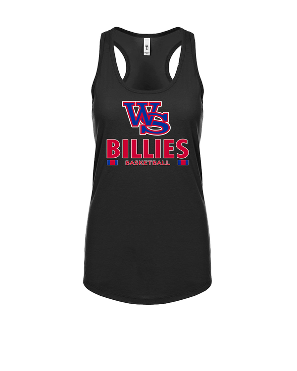 Williamsville South HS Boys Basketball Stacked - Womens Tank Top