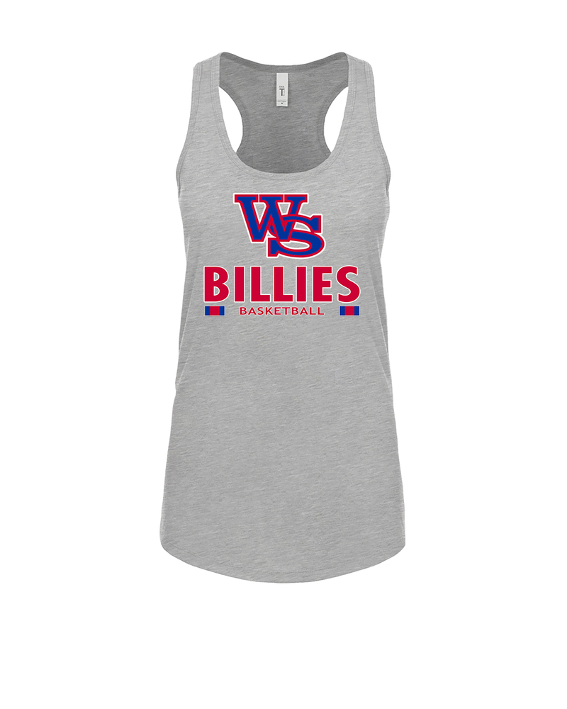 Williamsville South HS Boys Basketball Stacked - Womens Tank Top