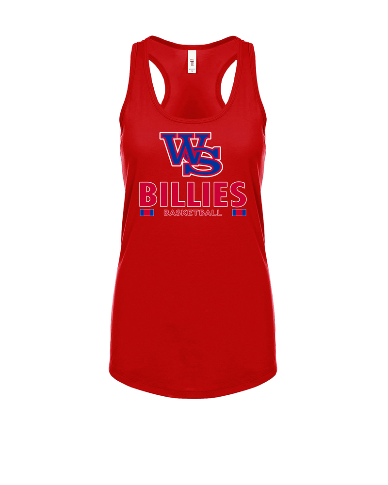 Williamsville South HS Boys Basketball Stacked - Womens Tank Top
