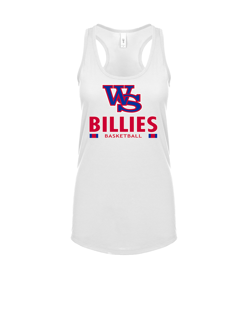 Williamsville South HS Boys Basketball Stacked - Womens Tank Top