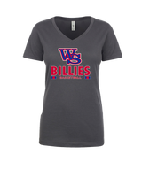 Williamsville South HS Boys Basketball Stacked - Womens V-Neck