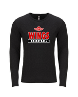 Wings Basketball Academy Basketball  - Tri Blend Long Sleeve