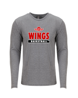 Wings Basketball Academy Basketball  - Tri Blend Long Sleeve