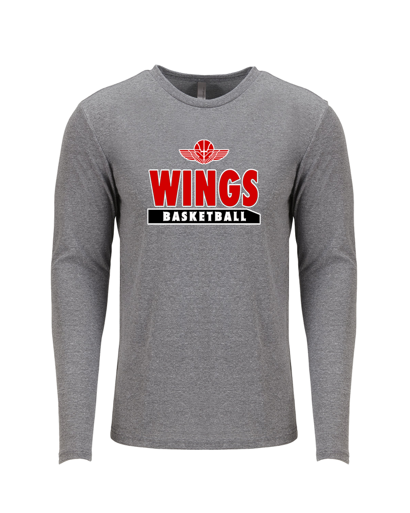 Wings Basketball Academy Basketball  - Tri Blend Long Sleeve