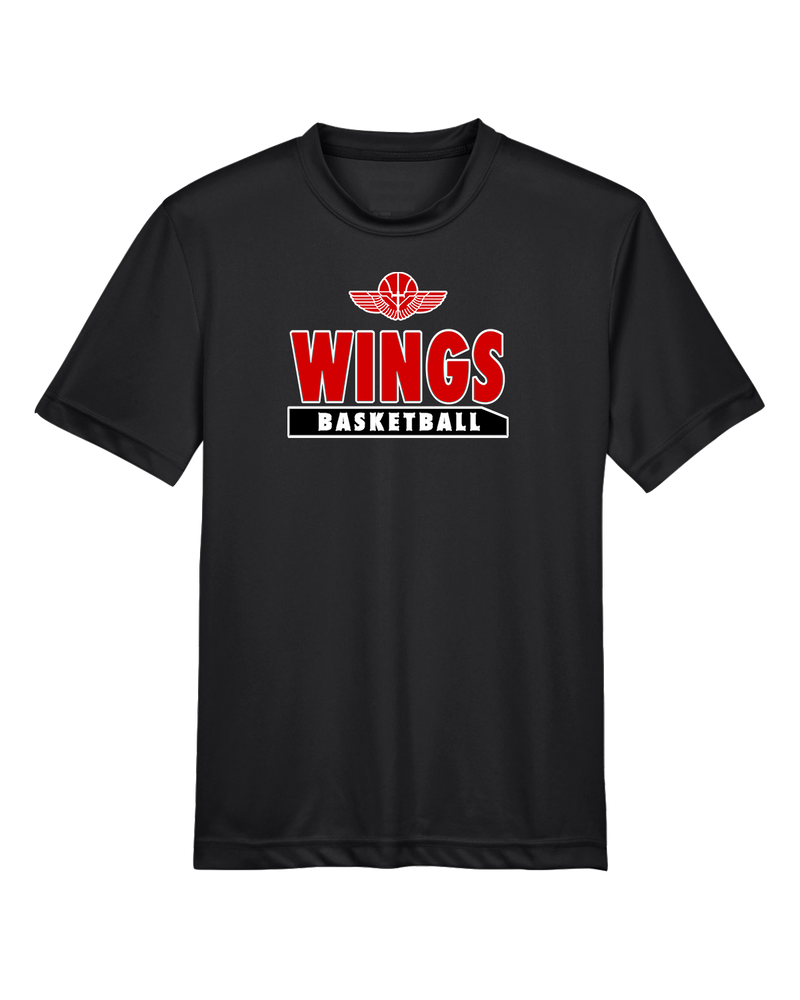 Wings Basketball Academy Basketball  - Youth Performance T-Shirt