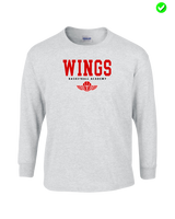Wings Basketball Academy Basketball Block - Mens Basic Cotton Long Sleeve