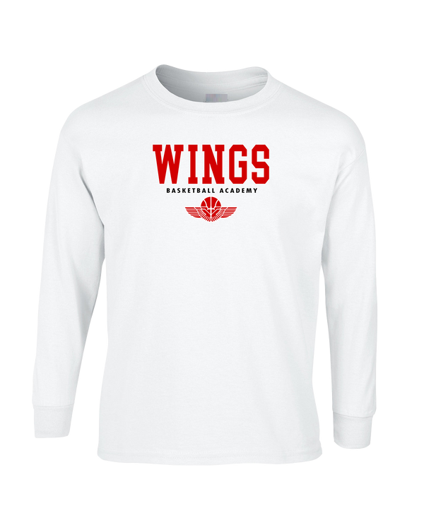 Wings Basketball Academy Basketball Block - Mens Basic Cotton Long Sleeve