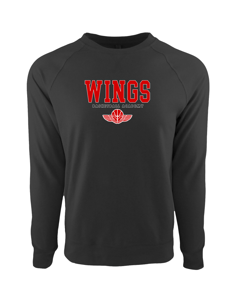 Wings Basketball Academy Basketball Block - Crewneck Sweatshirt