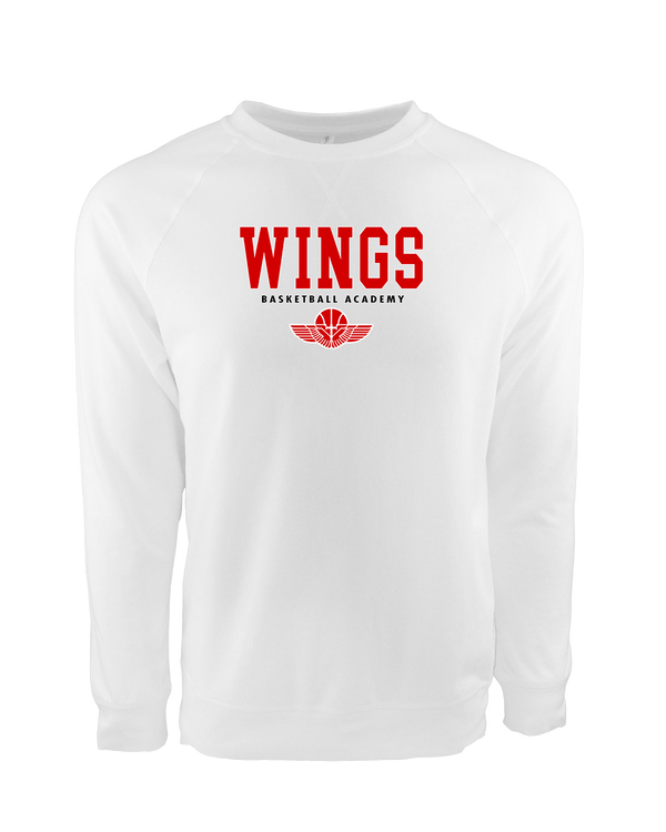 Wings Basketball Academy Basketball Block - Crewneck Sweatshirt