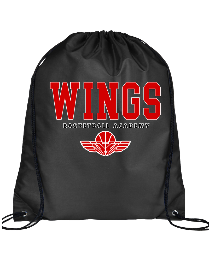 Wings Basketball Academy Basketball Block - Drawstring Bag