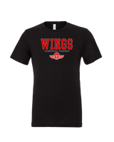 Wings Basketball Academy Basketball Block - Mens Tri Blend Shirt