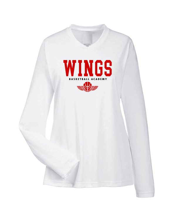 Wings Basketball Academy Basketball Block - Womens Performance Long Sleeve