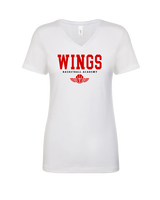 Wings Basketball Academy Basketball Block - Womens V-Neck