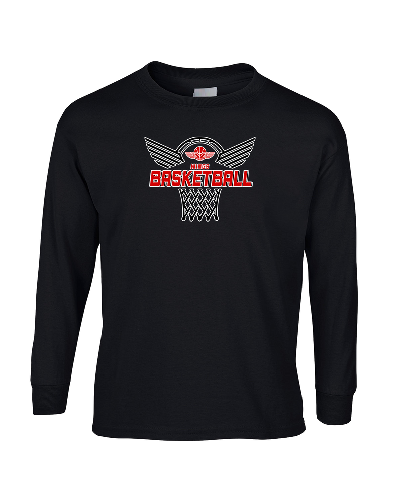Wings Basketball Academy Nothing But Net - Mens Basic Cotton Long Sleeve