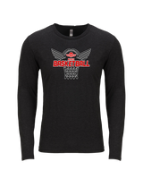 Wings Basketball Academy Nothing But Net - Tri Blend Long Sleeve