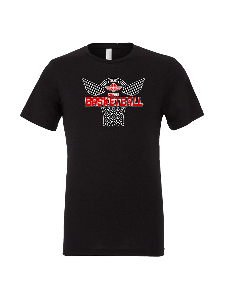 Wings Basketball Academy Nothing But Net - Mens Tri Blend Shirt