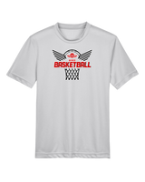 Wings Basketball Academy Nothing But Net - Youth Performance T-Shirt