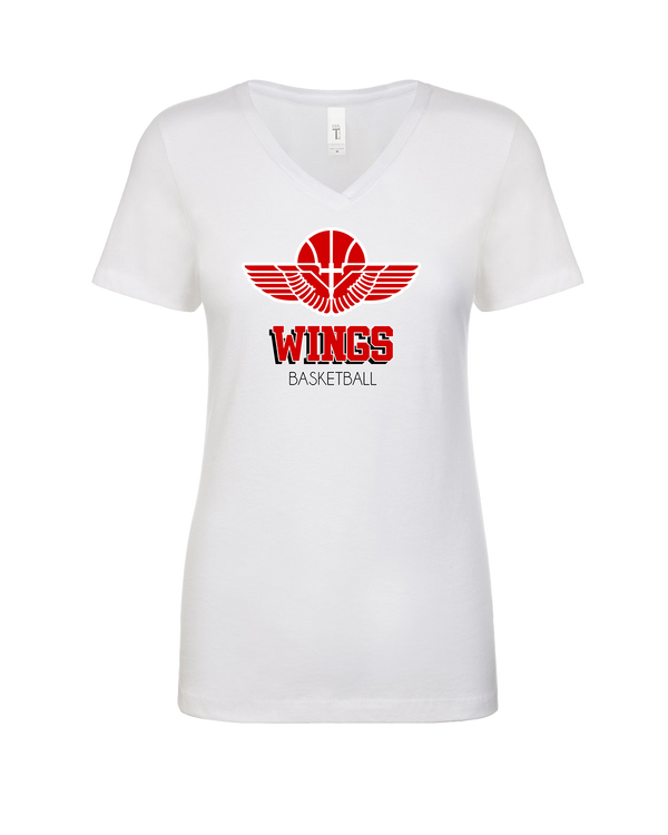 Wings Basketball Academy Basketball Shadow - Womens V-Neck