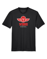 Wings Basketball Academy Basketball Shadow - Youth Performance T-Shirt