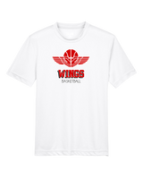 Wings Basketball Academy Basketball Shadow - Youth Performance T-Shirt