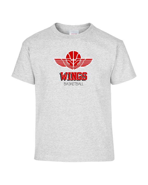 Wings Basketball Academy Basketball Shadow - Youth T-Shirt