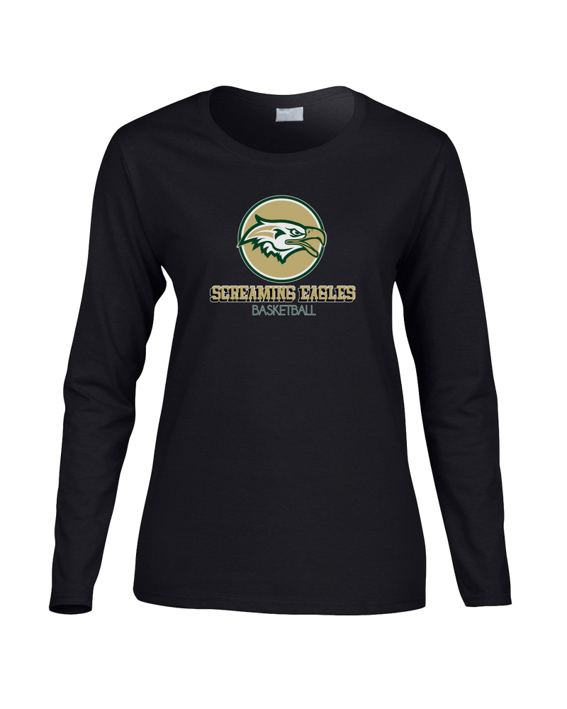 Chequamegon HS Boys Basketball Shadow - Women's Cotton Long Sleeve
