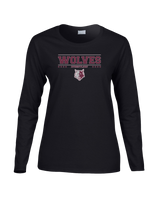 Prairie Ridge HS Wrestling Border - Women's Cotton Long Sleeve
