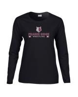 Prairie Ridge HS Wrestling Stacked - Women's Cotton Long Sleeve