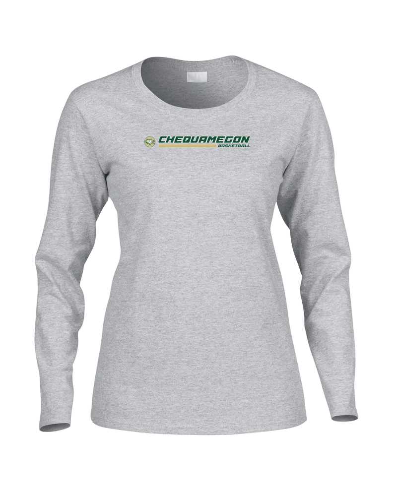 Chequamegon HS Boys Basketball Switch - Women's Cotton Long Sleeve