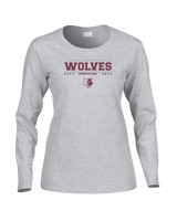 Prairie Ridge HS Wrestling Border - Women's Cotton Long Sleeve