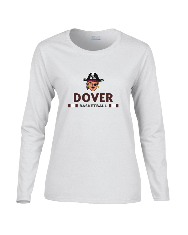 Dover HS Boys Basketball Stacked - Women's Cotton Long Sleeve