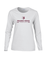 Prairie Ridge HS Wrestling Stacked - Women's Cotton Long Sleeve