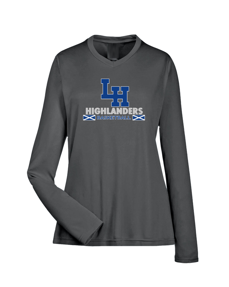 La Habra HS Basketball Stacked - Women's Performance Longsleeve Shirt