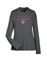 Prairie Ridge HS Wrestling Border - Women's Performance Longsleeve Shirt