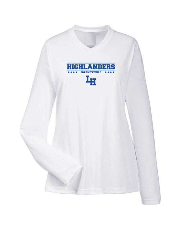 La Habra HS Basketball Border - Women's Performance Longsleeve Shirt