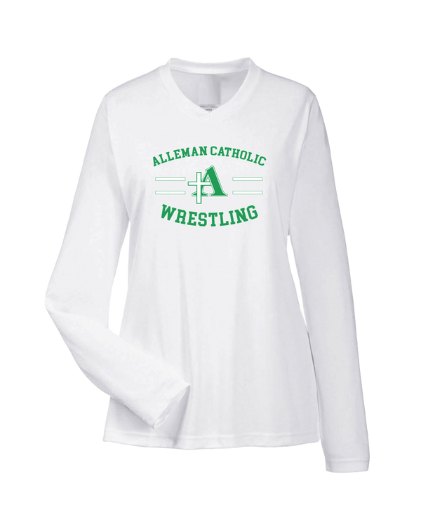 Alleman Catholic HS Wrestling Curve - Womens Performance Long Sleeve