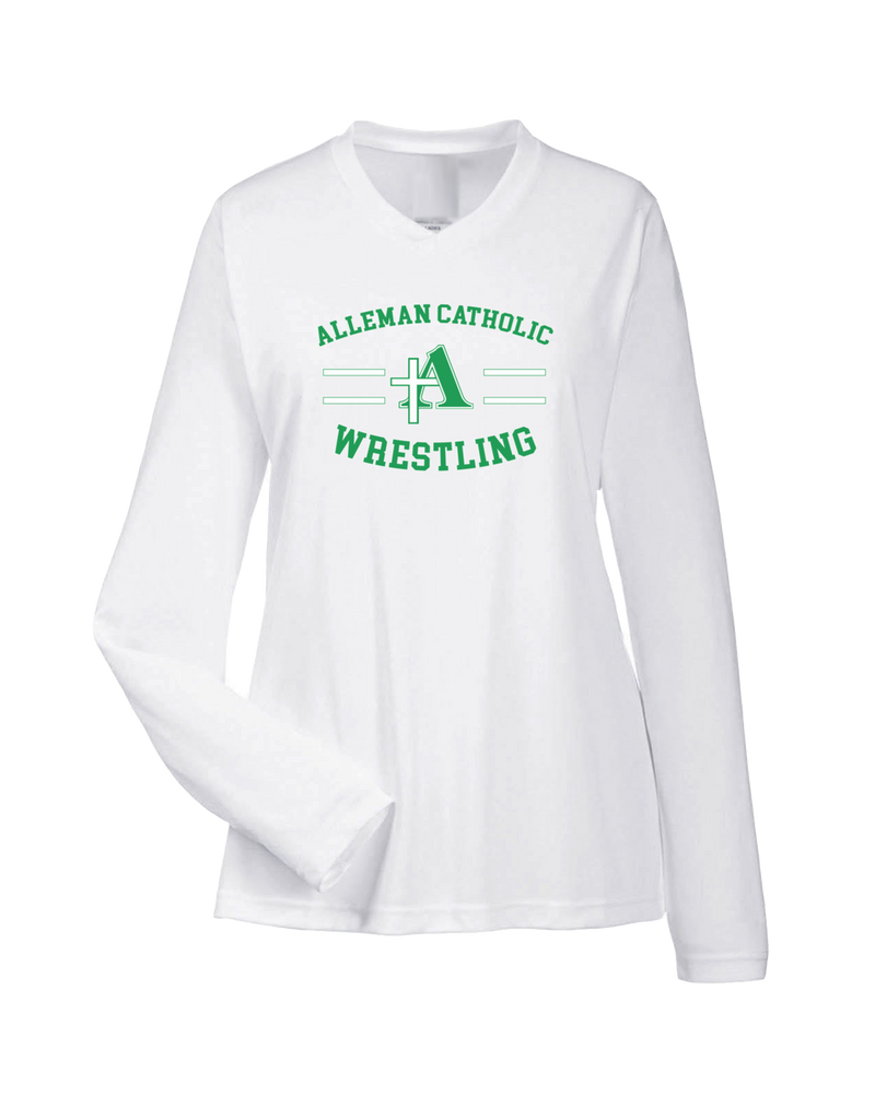 Alleman Catholic HS Wrestling Curve - Womens Performance Long Sleeve