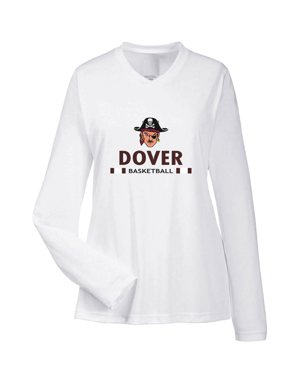 Dover HS Boys Basketball Stacked - Women's Performance Longsleeve Shirt