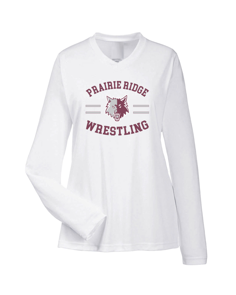 Prairie Ridge HS Wrestling Curve - Women's Performance Longsleeve Shirt