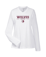 Prairie Ridge HS Wrestling Border - Women's Performance Longsleeve Shirt