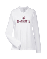 Prairie Ridge HS Wrestling Stacked - Women's Performance Longsleeve Shirt