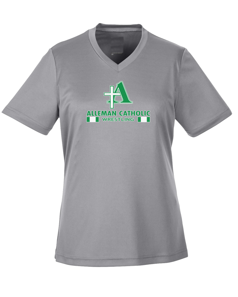 Alleman Catholic HS Wrestling Stacked - Womens Performance Shirt
