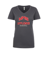 Musselman HS  Basketball Shadow - Womens V-Neck